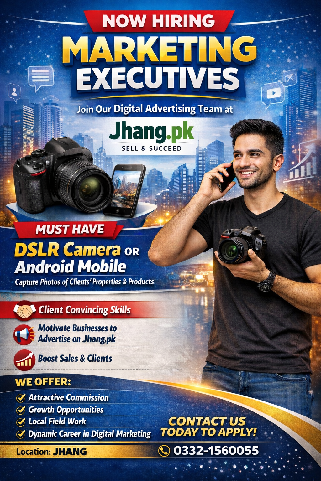 Marketing Executives Required – Join Jhang.pk Digital Advertising Team