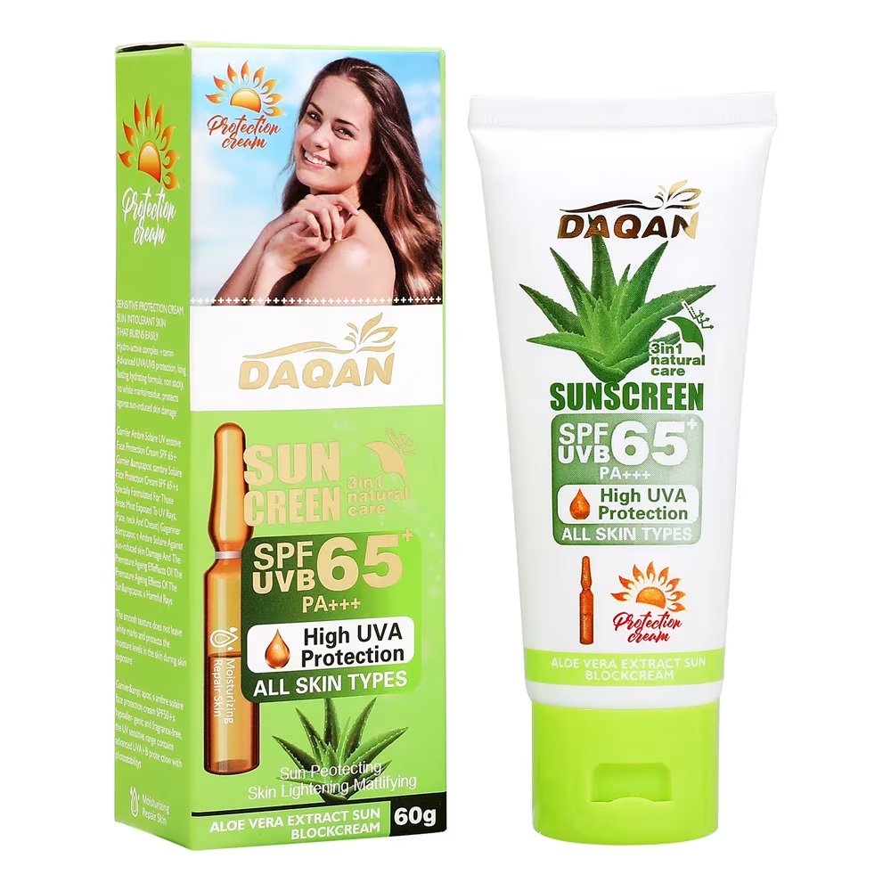 Daqan Lightweight SPF 65 Aloe Vera Face Sunscreen – 60g